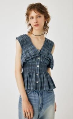 MOUSSY CHECK GATHER トップスのサムネイル