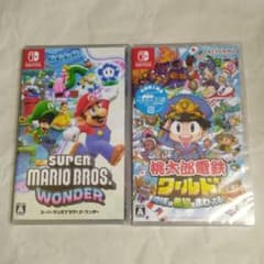 新品未開封★桃太郎電鉄ワールド 早期購入特典付＆スーパーマリオワンダー2本セットのサムネイル