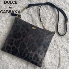 美品✨ドルチェ＆ガッバーナ ショルダーバッグ レオパード柄 PVCレザー