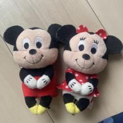 디즈니 미키 & 미니 봉제 인형 마스코트 2 체 세트