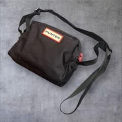 HUNTER ハンター ショルダーバッグ ブラック 防水 ロゴ ミニバ