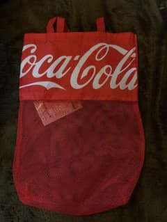 コカコーラ メッシュマルシェバッグ トートバッグ 赤 ノベルティ 非売品のサムネイル
