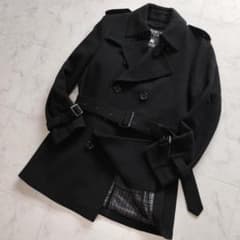 バーバリーブラックレーベル カシミヤ混ダブルブレストトレンチコート