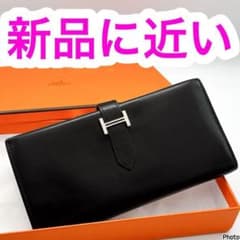 エルメス✨ベアン　デュプリ　三つ折り　長財布　ブラック　129 エルメス✨ベアン デュプリ 三つ折り 長財布 ブラック 129 - メルカリ