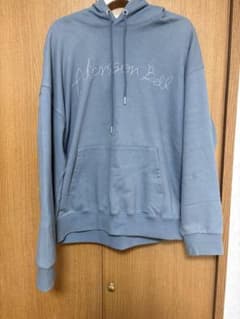 Andersson Bellパーカーブラック刺繍ロゴビッグシルエットのサムネイル