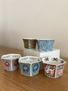 有田焼　仁祥窯　八角小鉢　5客セットのサムネイル