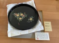 会津塗 本金研蒔絵 丸盆 小林芳彦作 漆器 新品未使用 - メルカリ