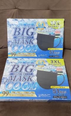 BIGサイズ　マスク　ブラックのサムネイル