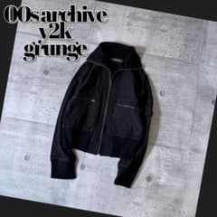00s bomber jacket short length y2k opium - メルカリ