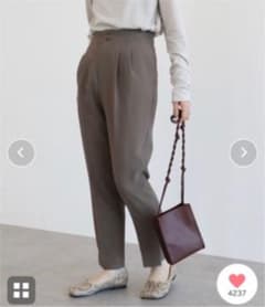AMERICANHOLICフロントタックスリムテーパードパンツのサムネイル