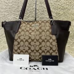 美品✨ コーチ COACH トートバッグ シグネチャー キャンバス レザーのサムネイル