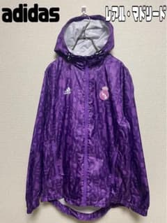 ★レアルマドリード★ adidas アディダス ウインドブレーカー 総柄 紫 M