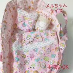 メルちゃんサイズ　お人形用クーハン アニマルドーナッツ×ぬいぐるみ柄①のサムネイル