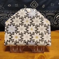 マスクケース 花柄C 黒のサムネイル
