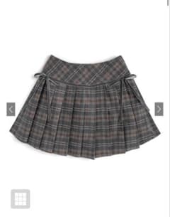 GRL グレー チェック プリーツスカート Mサイズのサムネイル