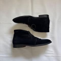 Rare 90s 80s vintage Italian-made black suede boots