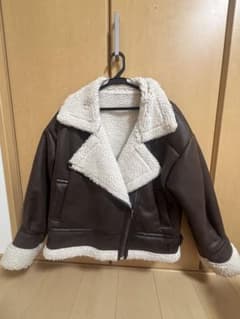 ムートンコート ボアジャケット ブラウンのサムネイル