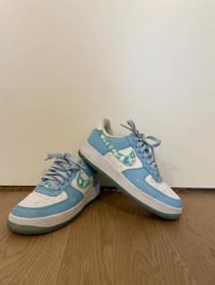 NIKE エアフォース1水色美品人気カラー即発送のサムネイル