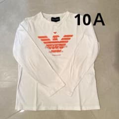 エンポリオアルマーニジュニア キッズ 白 ロングTシャツ 142 10A 
