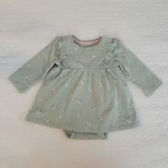 H&M ミントグリーン 花柄 ワンピースのサムネイル