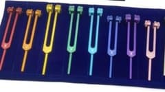 音叉 7つのチャクラ他12点 チューニングフォークと マレットセット