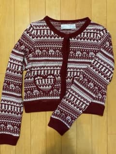 Zara Trafaluc 総柄 ニット 長袖 ボルドーのサムネイル