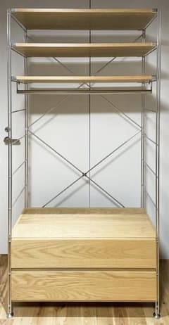 【美品】無印良品 スチールユニットシェルフ ワードローブセットのサムネイル