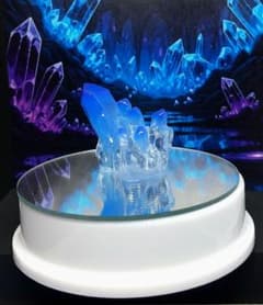 温度で色が変わる！鉱石風レジン　　　　　LEDイルミネーションミラー台座　セットのサムネイル
