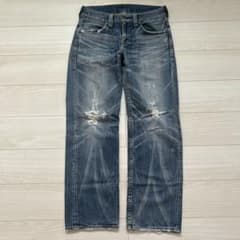 Levi's ストレートデニム ダメージ加工 - メルカリ