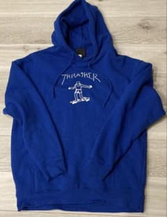 THRASHER 青　スラッシャーパーカーのサムネイル