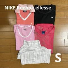 NIKE Reebok ellesseテニスウェアセット（ピンク・黒・白）のサムネイル