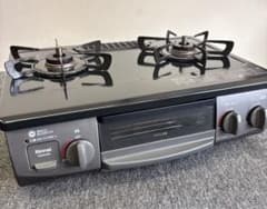 ガスコンロ【リンナイ　KSR563BKL（LPG）】 リンナイ（Rinnai） ガステーブル KSR563BKR(LPG) : ケーズデンキ