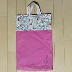 ハンドメイド レッスンバッグ ピンク ドット柄のサムネイル