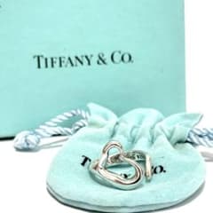 美品 Tiffany ティファニー オープンハート リング シルバー 925 ①