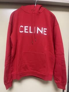 セリーヌ CELINE レッド フード付きパーカー - メルカリ