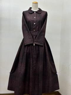 着物リメイク 大島紬ワンピース 前ボタン Lサイズ - メルカリ