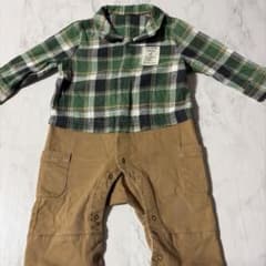子供服　ロンパース 80cm チェック　シャツのサムネイル