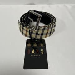 新品タグ付 DAKS ダックス ハウスチェック柄 メンズベルト 箱袋付のサムネイル