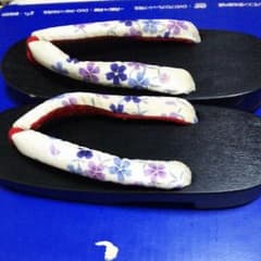 浴衣用 下駄 パープル小花のサムネイル