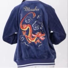 DISNEY ムーシュー 刺繍 スカジャン ベロア 東京ディズニーリゾート M