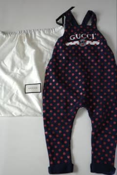 GUCCI 水玉ロンパース ネイビー/レッドのサムネイル
