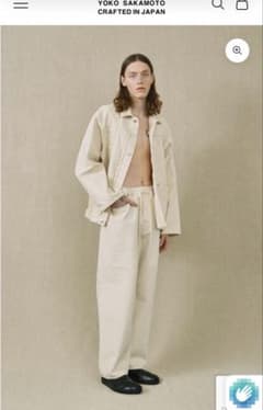Yoko Sakamoto PLEATS JACKET ecruデニム - メルカリ