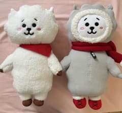 RJ BTS BT21 스탠딩 봉제 인형 겨울 2 체 세트