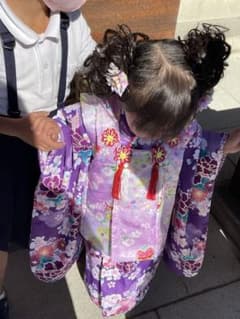 七五三　リョウコ　キクチ　３〜4歳　着物5点セット　紫のサムネイル