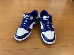 美品！NIKE DUNK LOW ブルー ホワイト スニーカー　23.5㎝のサムネイル