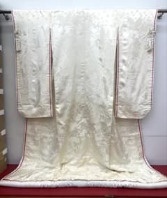 S*☆様 ⚫︎中古⚫︎白無垢⚫︎交織⚫︎バチ衿/赤ライン額縁仕立仕様⚫︎T517 ⚫︎中古⚫︎白無垢⚫︎正絹⚫︎赤ライン額縁仕立/バチ衿