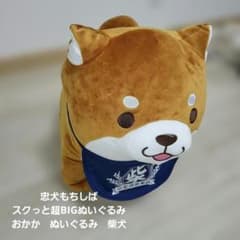 忠犬もちしば　 スクっと超BIGぬいぐるみ　おかか　ぬいぐるみ　柴犬