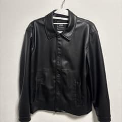 ZARA ブラック レザージャケット Lサイズのサムネイル