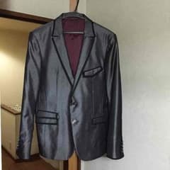 ダークグレージャケット！！予備のボタン付きのサムネイル