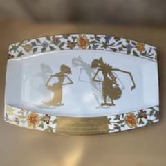 ナルミ　限定　スクエアプレート プラター ワヤン・クリ　影絵　長皿　飾リ皿 ナルミ 限定 スクエアプレート プラター ワヤン・クリ 影絵 長皿 飾リ